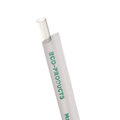 Clear Wrapped Straw, 7.75", Pla, 400/pack, 24 Packs/carton