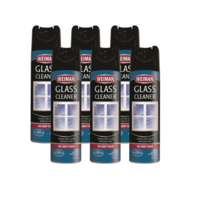 Foaming Glass Cleaner, 19 oz Aerosol Spray, 6/Carton