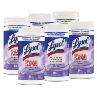 Disinfecting Wipes, 1-Ply, 7 x 7.25, Early Morning Breeze, W