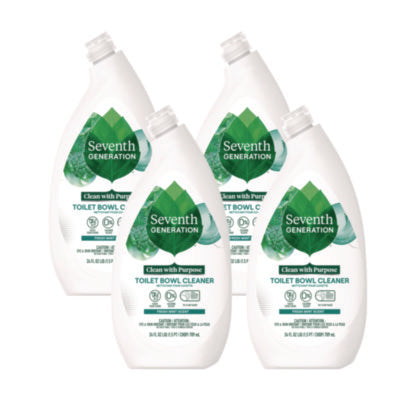 Toilet Bowl Cleaner, Fresh Mint Scent, 24 oz Bottle, 4/Carto