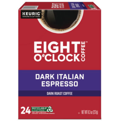 Dark Italian Espresso Coffee K-Cups, 24/Box