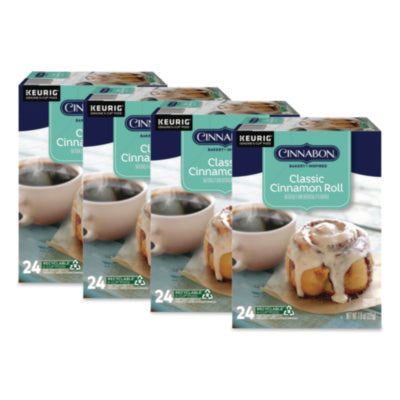 Cinnabon Classic Cinnamon Roll Coffee K-Cups, 96/carton