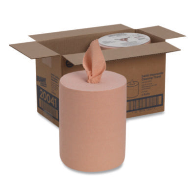Medium-Duty Wiper Refill, 1-Ply, 10 x 13, Unscented, Orange,