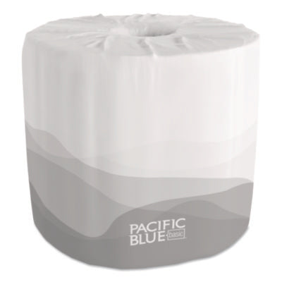 Pacific Blue Basic Embossed Bathroom Tissue, Septic Safe, 1-