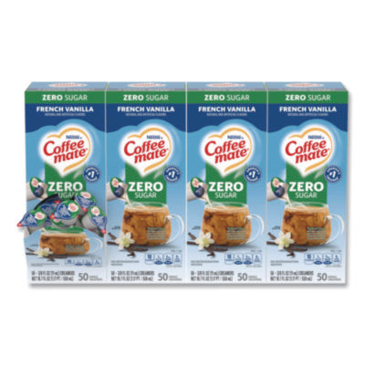 Liquid Coffee Creamer, Zero Sugar French Vanilla, 0.38 oz Mi