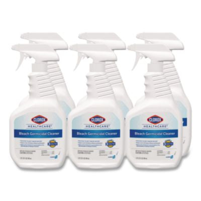 Bleach Germicidal Cleaner, Unscented, 32 oz Spray Bottle, 6/