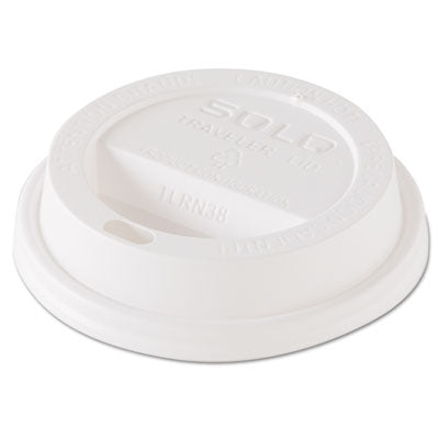 Traveler Dome Hot Cup Lid, Fits 8 oz Hot Cups, Plastic, Whit