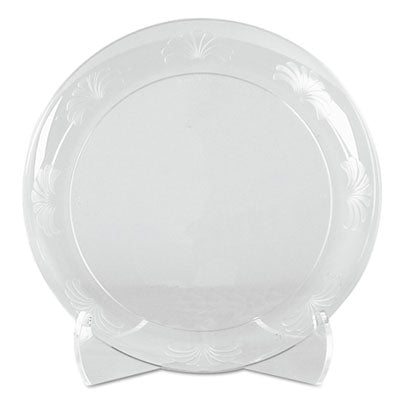 Designerware Plates, Plastic, 6" dia, Clear, 10/Pack, 18 Pac