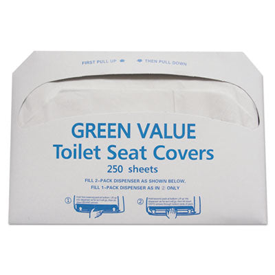 Half-Fold Toilet Seat Covers, 14.75 X 16.5, White, 5,000/car