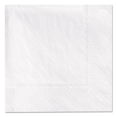 Embossed Beverage Napkins, 2-Ply, 9.5 x 9.5, White, 3,000/Ca