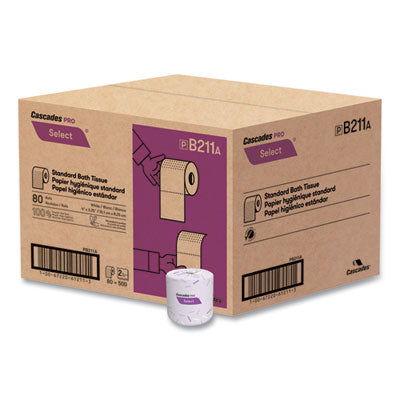 Select Standard Bath Tissue, Septic Safe, 2-Ply, White, 500