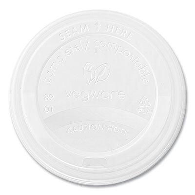89 Series Hot Cup Lids, Fits Vegware 89-Series Hot Cups, Pla