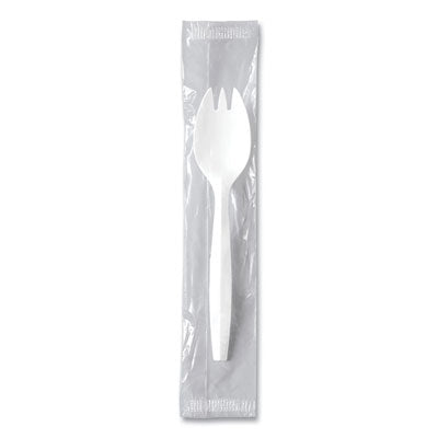 Regal Mediumweight Cutlery, Individually Wrapped, Spork, Pla