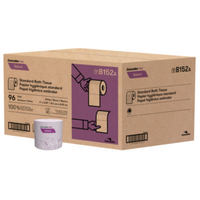Select Standard Bath Tissue, Septic Safe, 1-Ply, White, 1,00