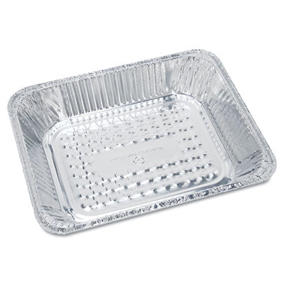 Aluminum Oblong Container, 1 lb, 4.56 x 5.56 x 1.63, Silver,