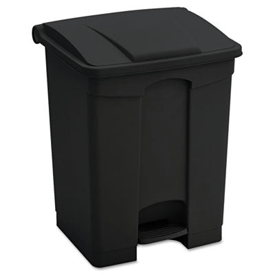 Large Capacity Plastic Step-On Receptacle, 23 gal, Plastic,