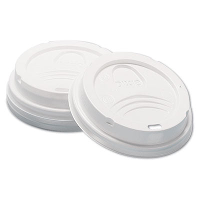 Dome Hot Drink Lids, WiseSize, Fits 8 oz Hot Cups, Plastic,