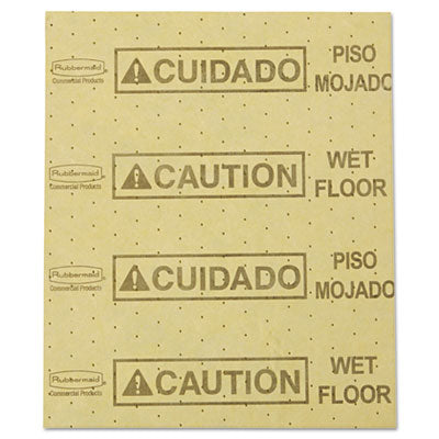 Over-the-Spill Pad, Caution Wet Floor, 16 oz, 16.5 x 20, 22