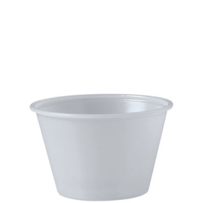 Polystyrene Portion Cups, 4 oz, Plastic, Translucent, 250/Ba