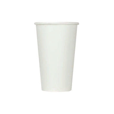 Double Poly Paper Cold Cups, 16 oz, White, 1,000/Carton