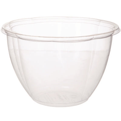 Salad Bowls, 48 oz, 6.69" Diameter x 4.38" h, Clear, Plastic
