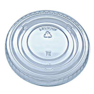 Kal-Clear/Nexclear Drink Cup Lids, Flat Lid with No Slot, Fi