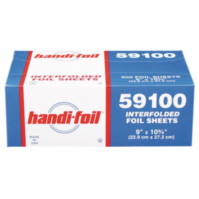 Interfolded Foil Sheets, 55 Gauge, 9 x 10.75, 500/Box, 6 Box