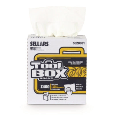 Z400 Interfold Pop-Up Wipers, 1-Ply, 8.5 x 16.5, White, 8/Ca