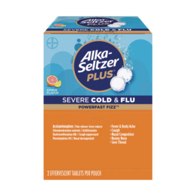 Plus PowerFast Fizz Severe Cold and Flu Effervescent Tablet,