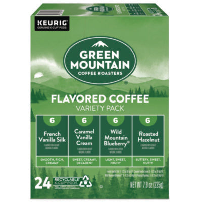 Flavored Variety Coffee K-Cups, Assorted Flavors, 0.38 oz K-