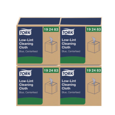 Low-Lint Cleaning Cloths, 1-Ply, 15 x 15, Blue, 240 Sheets,
