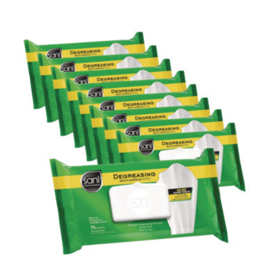 Degreasing Multi-Surface Wipes, 1-Ply, 11.5 x 10, 75, Floral