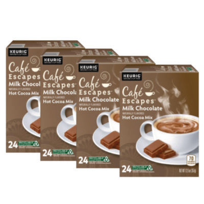 Cafe Escapes Milk Chocolate Hot Cocoa K-Cups, 96/carton