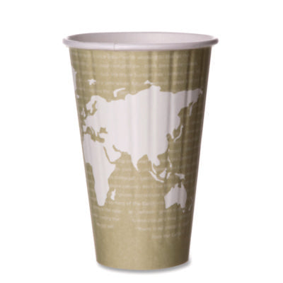 World Art Renewable and Compostable Insulated Hot Cups, 16 o