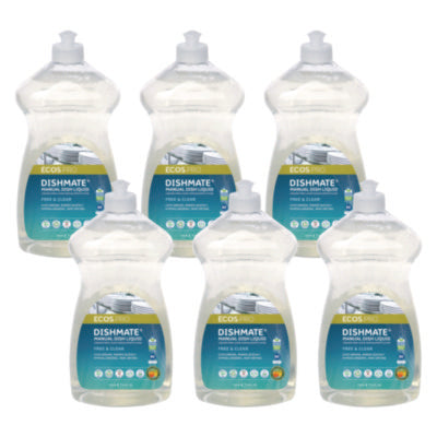 Dishmate Manual Dish Liquid, Free and Clear, 25 oz Squeeze B