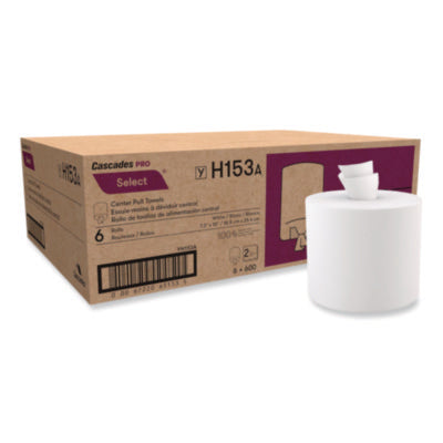 Select Center-Pull Paper Towels, 2-Ply, 7.3 x 10, White, 600