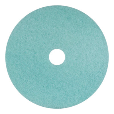 Luster Lite Burnishing Pad, 20" Diameter, Sky Blue, 5/Carton