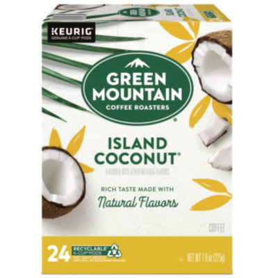 Island Coconut Coffee K-Cup Pods, 24/Box