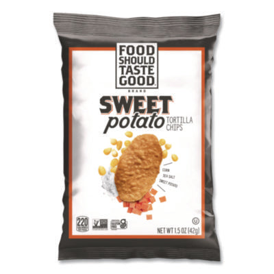 Tortilla Chips, Sweet Potato with Sea Salt, 1.5 oz., 24/Cart