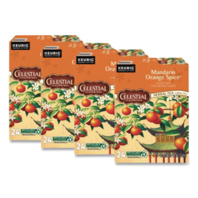 Mandarin Orange Spice Herb Tea, 0.13 oz K-Cups, 96/Carton
