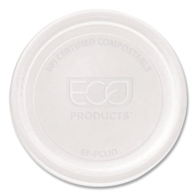 Compostable Clear PLA Plastic Portion Cup Lids, Fits 2 oz to