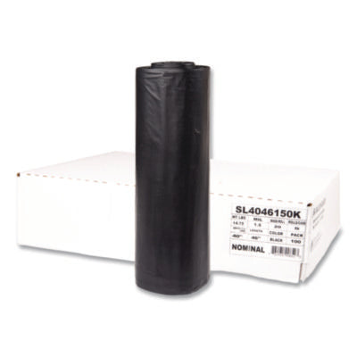 Institutional Low-Density Can Liners, 45 gal, 1.5 mil, 40" x