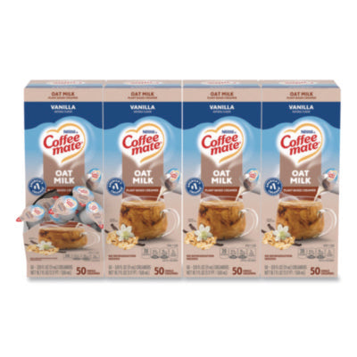 Plant-Based Oat Milk Liquid Creamers, Natural Vanilla, 0.38