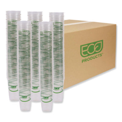 GreenStripe Renewable and Compostable Cold Cups, 20 oz, Plas