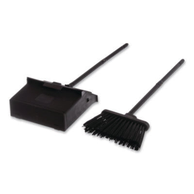 Duo-Pan Upright Dust Pan and Broom, 11.8 x 36, 24.5" Handle,