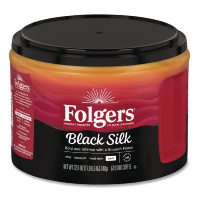 Black Silk Ground Coffee, 22.6 oz Canister