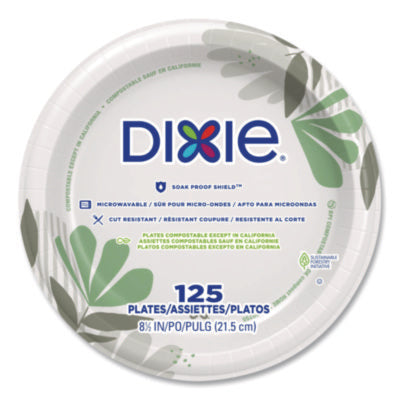 Pathways Soak-Proof Shield Mediumweight Paper Plates, 8.5" d