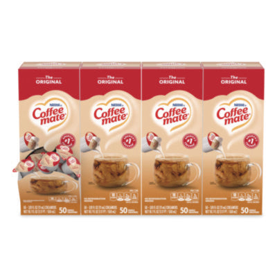 Liquid Coffee Creamer, Original, 0.38 oz Mini Cups, 50/Box,
