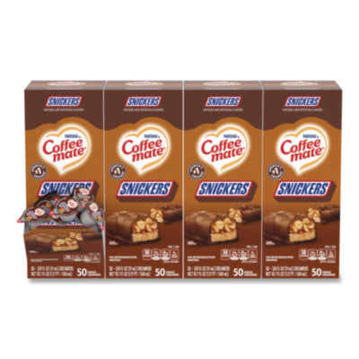 Liquid Coffee Creamer, Snickers, 0.38 oz Mini Cups, 200/Cart