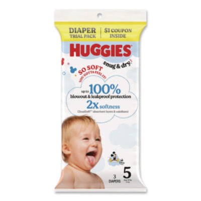 Snug and Dry, Size 5, Over 27 lbs, Disney Design, 3 Diapers/